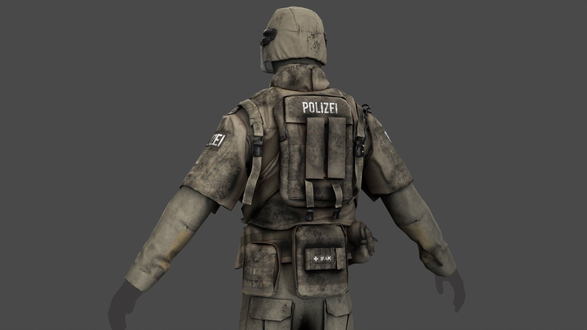 Austrian Cobra Military Uniform Clean Dirty Versions  Complete  3D Model Collection_29