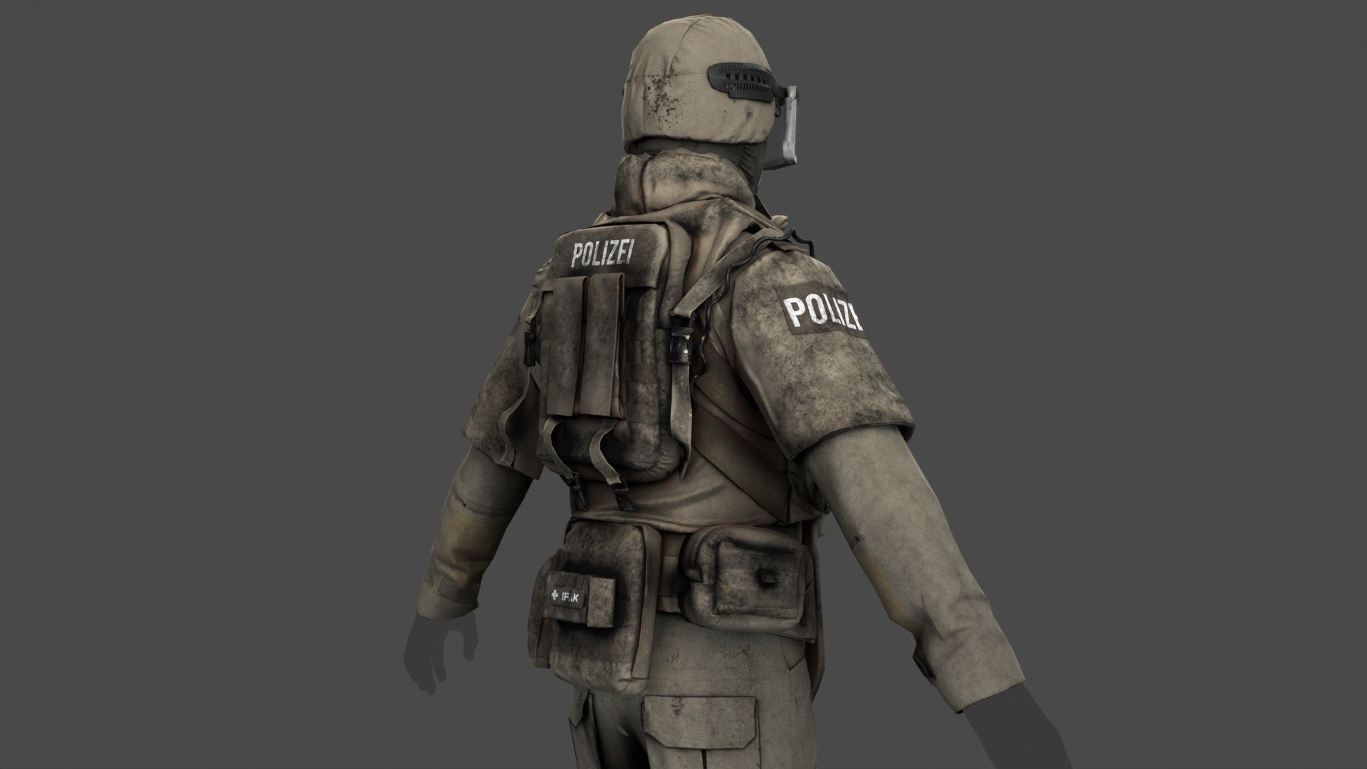 Austrian Cobra Military Uniform Clean Dirty Versions  Complete  3D Model Collection_28