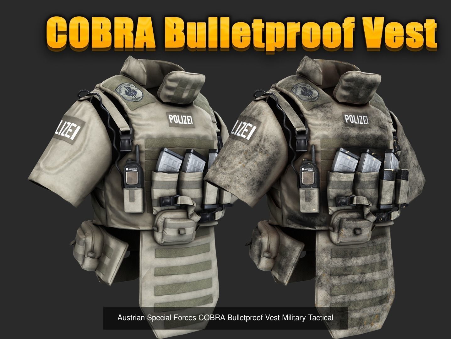 Austrian Cobra Military Uniform Clean Dirty Versions  Complete  3D Model Collection_14