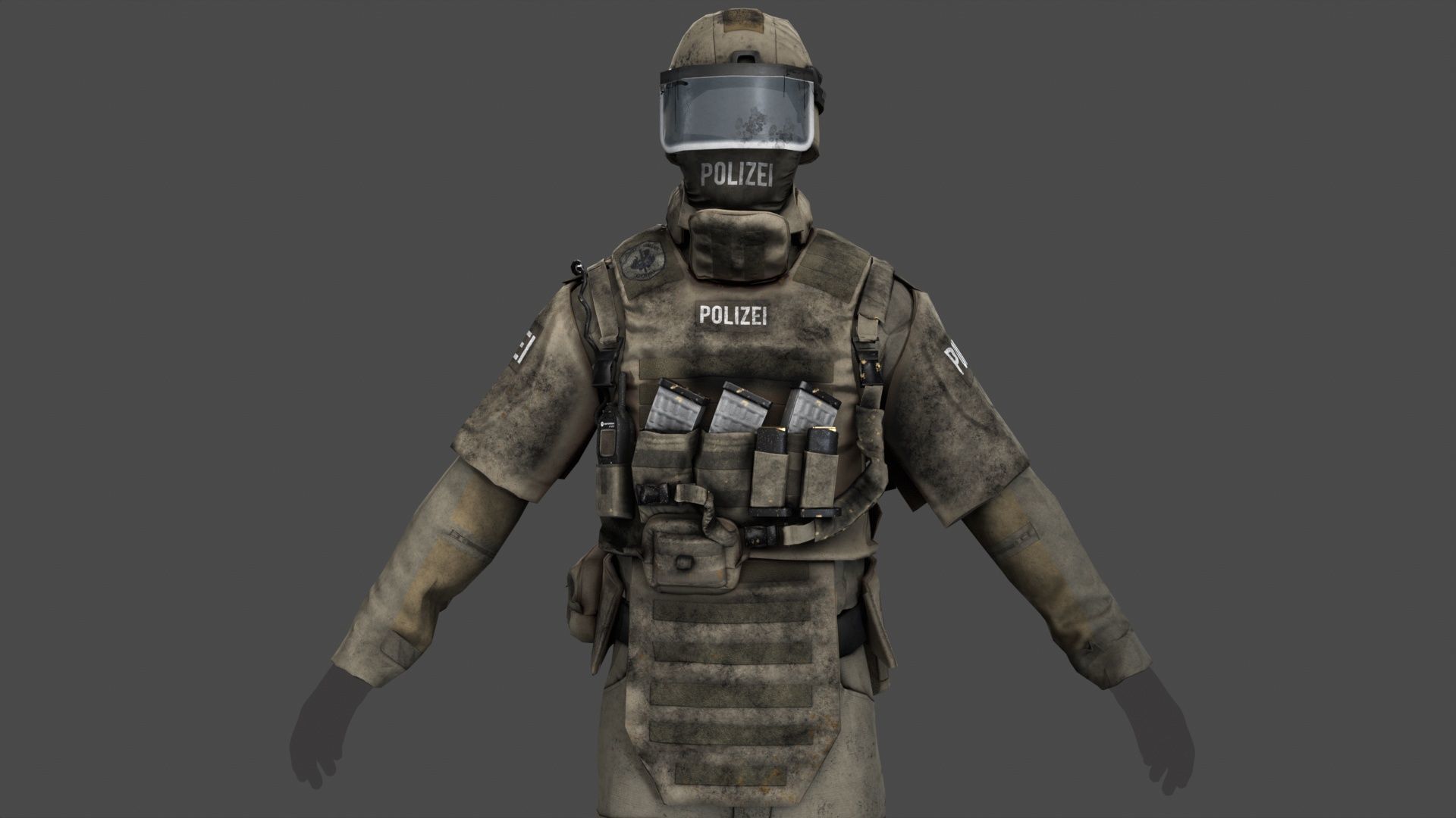 Austrian Cobra Military Uniform Clean Dirty Versions  Complete  3D Model Collection_26