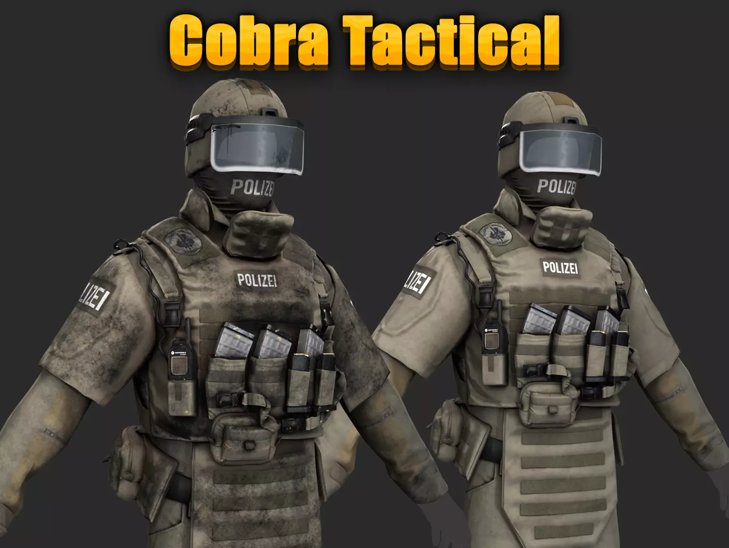 Austrian Cobra Military Uniform Clean Dirty Versions  Complete  3D Model Collection_0