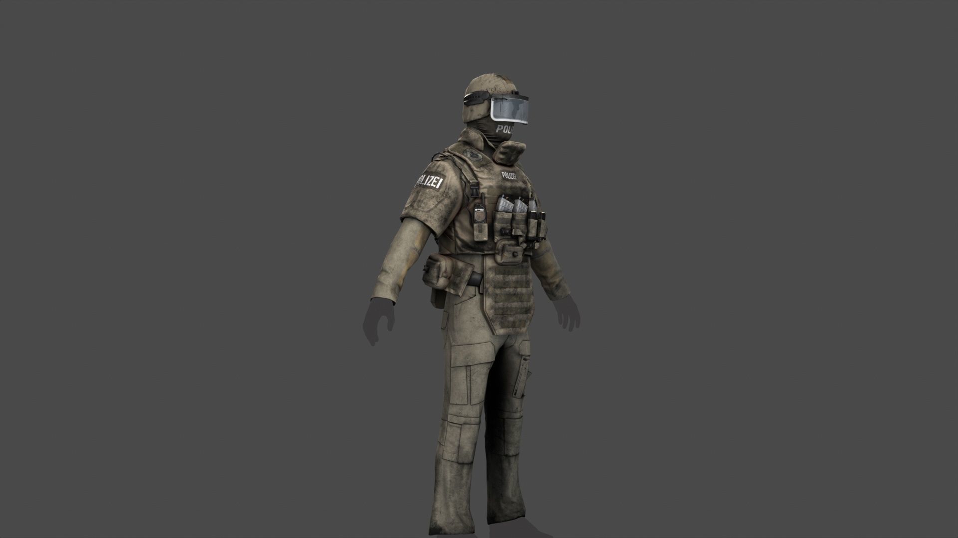 Austrian Cobra Military Uniform Clean Dirty Versions  Complete  3D Model Collection_32