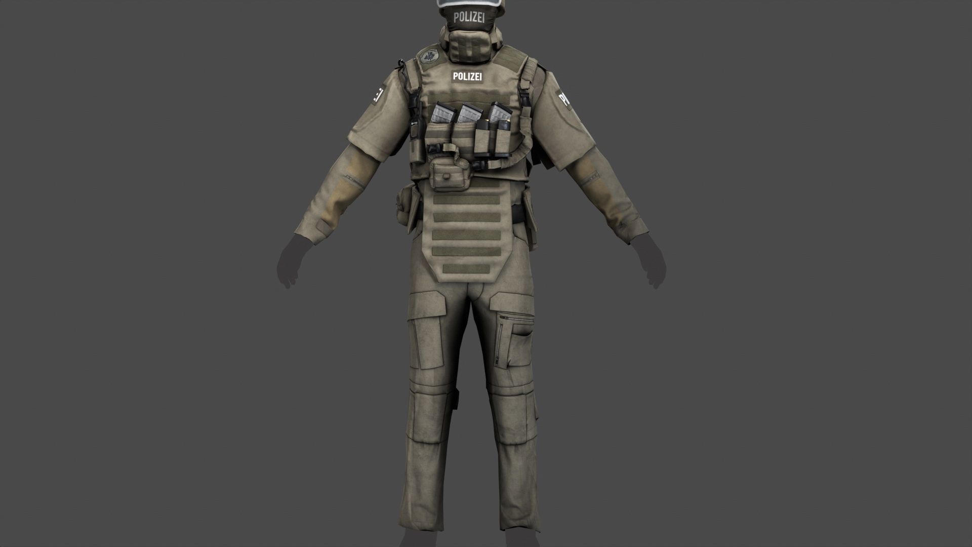 Austrian Cobra Military Uniform Clean Dirty Versions  Complete  3D Model Collection_37