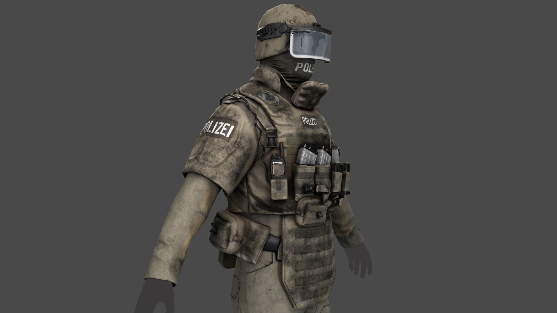 Austrian Cobra Military Uniform Clean Dirty Versions  Complete  3D Model Collection_27