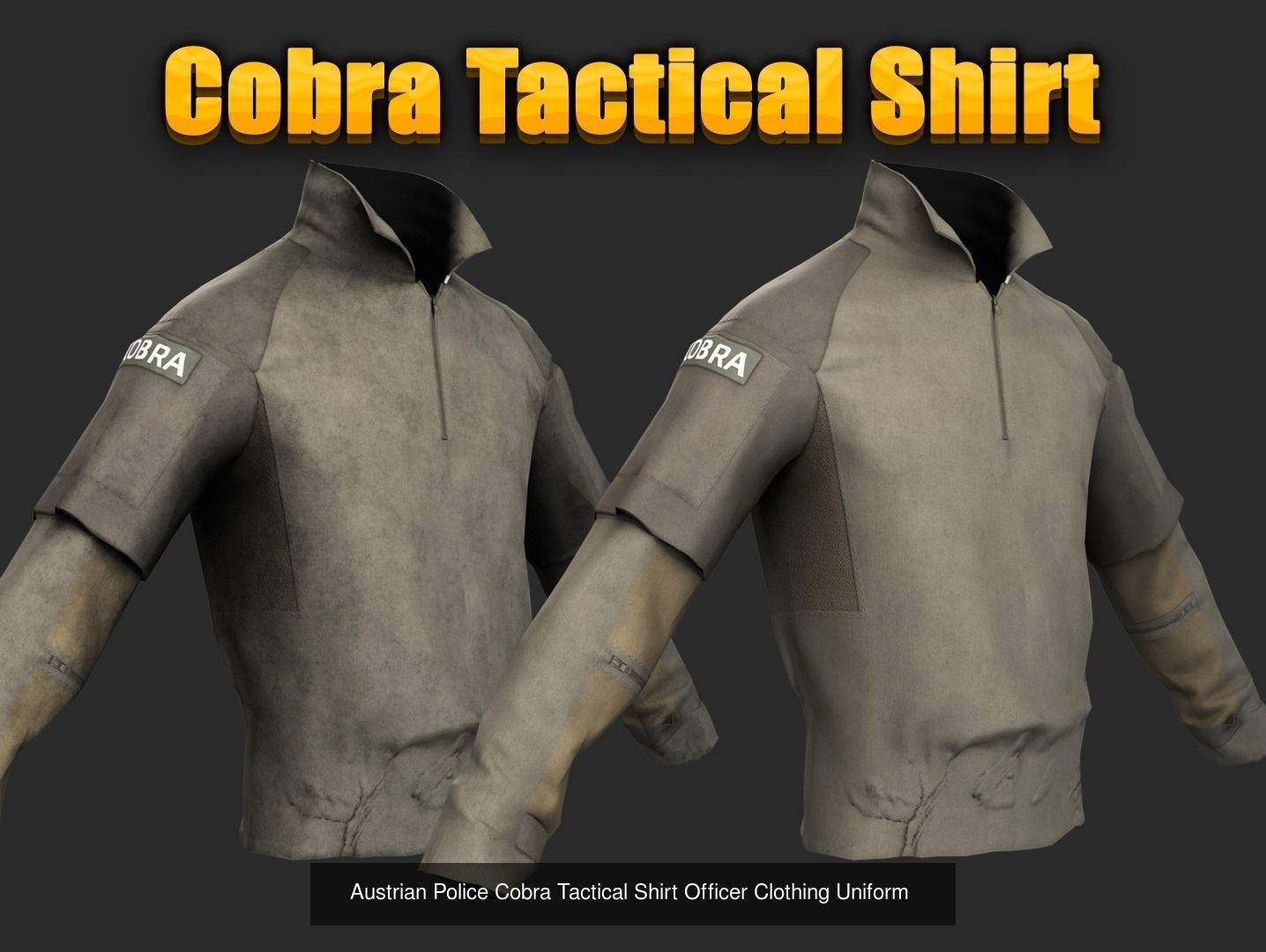 Austrian Cobra Military Uniform Clean Dirty Versions  Complete  3D Model Collection_15