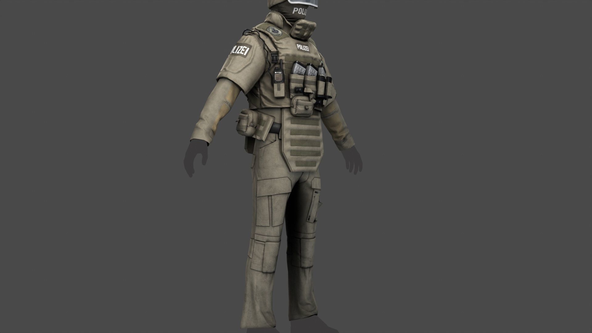 Austrian Cobra Military Uniform Clean Dirty Versions  Complete  3D Model Collection_38