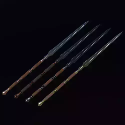Spear Stylized Medieval PBR Low-poly 3D model