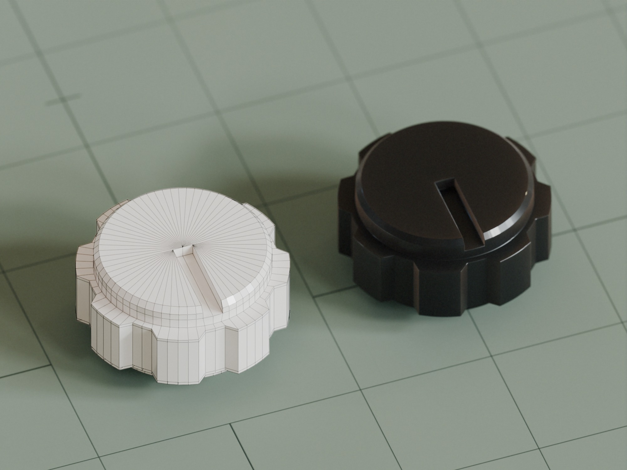 25 Unique Dials and Knobs Game Ready Subdivision Ready  Low-poly 3D model_8