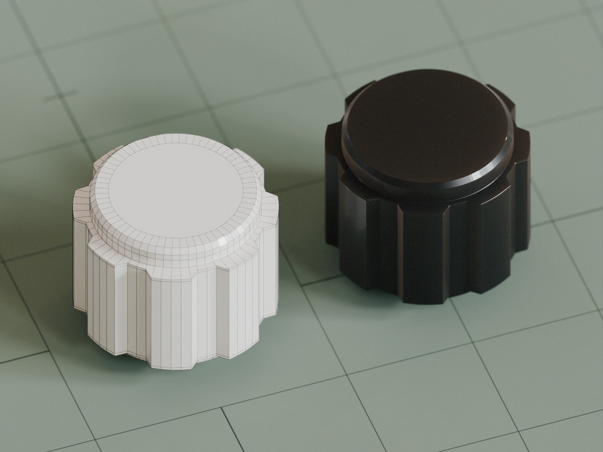 25 Unique Dials and Knobs Game Ready Subdivision Ready  Low-poly 3D model_7