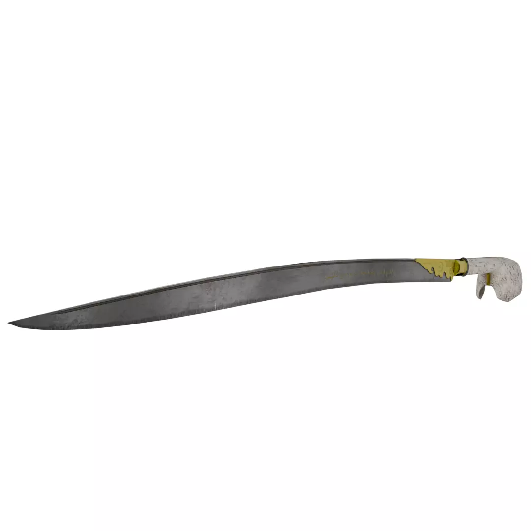 Yatagan Sword Low-poly 3D model_0