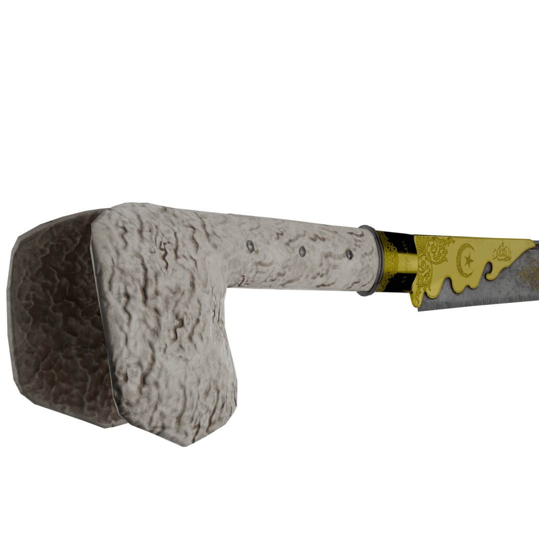 Yatagan Sword Low-poly 3D model_6