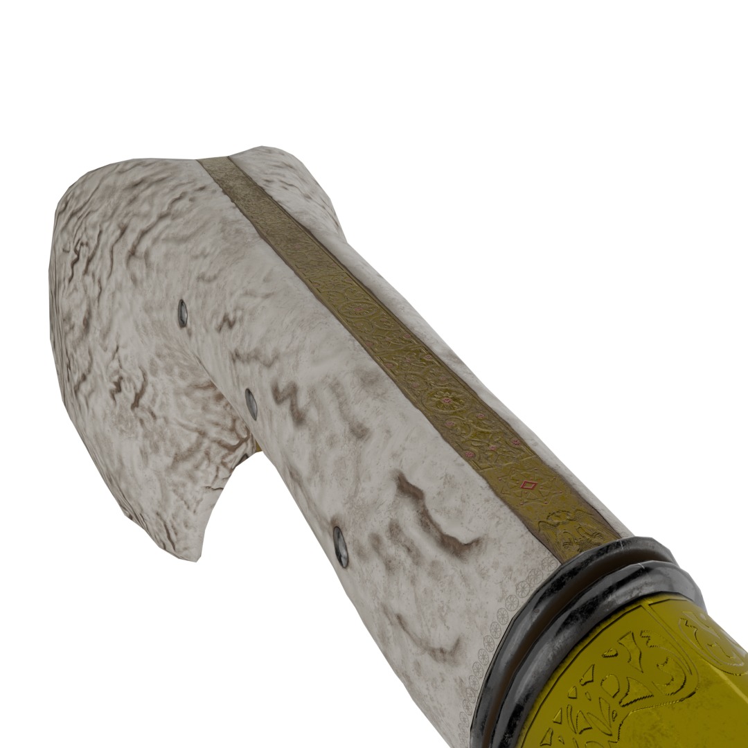 Yatagan Sword Low-poly 3D model_12