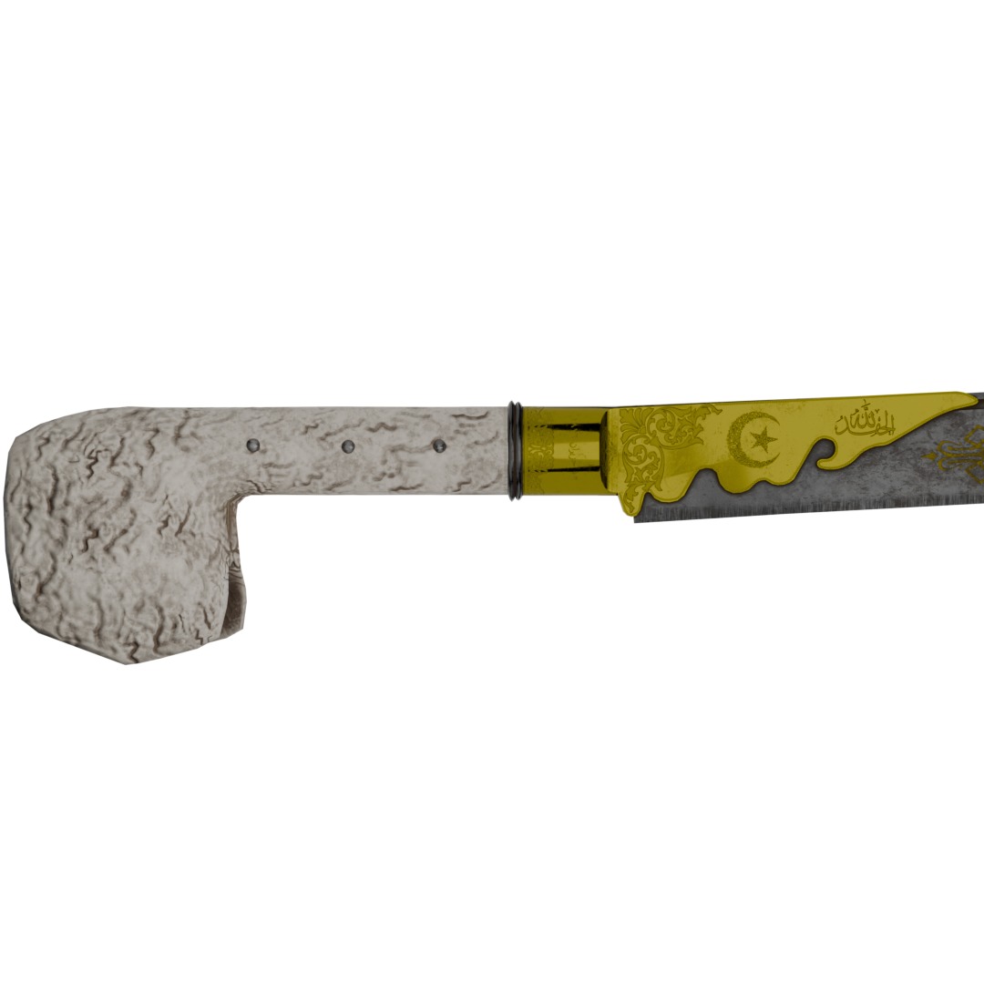 Yatagan Sword Low-poly 3D model_3