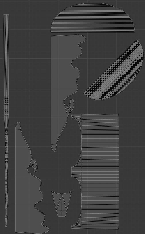 Yatagan Sword Low-poly 3D model_15