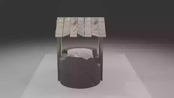 Brunnen Old Realistic Well Model with Detailed Water Shader