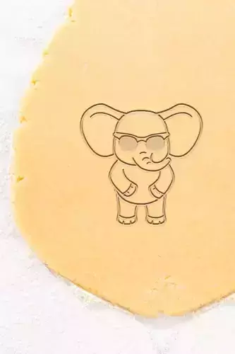 Handsome Elephant Cookie Cutter - Biscuit Cutter