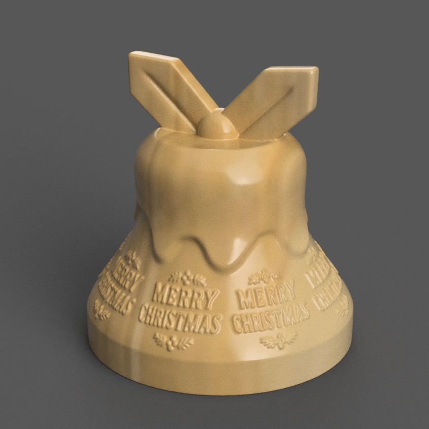 Christmas bell 001 3D print model_1