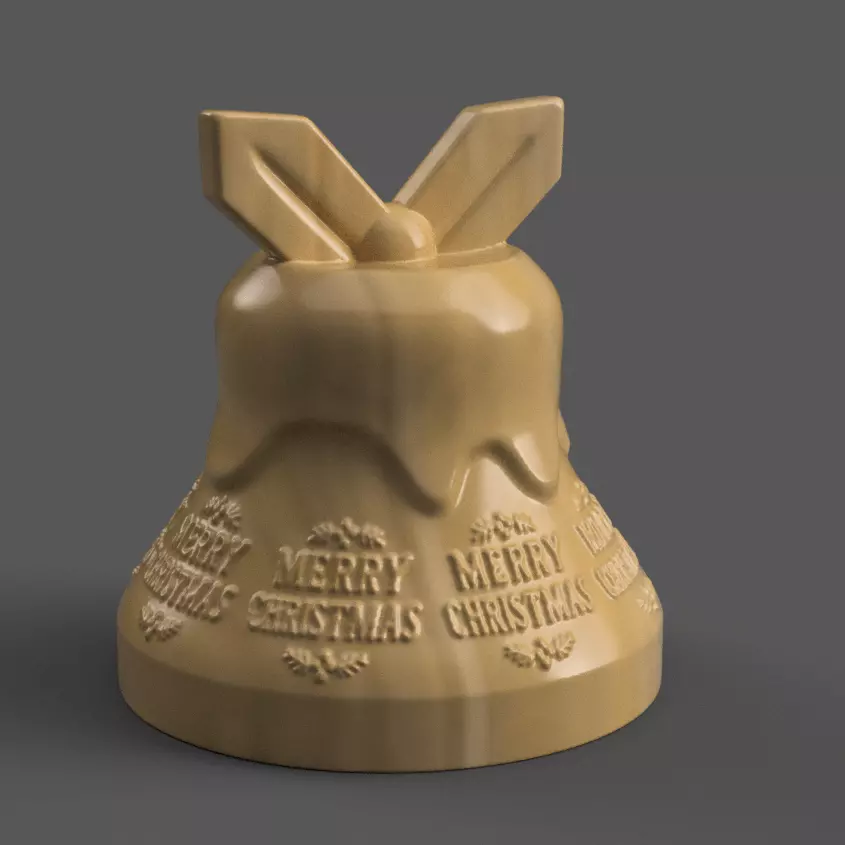 Christmas bell 001 3D print model_0