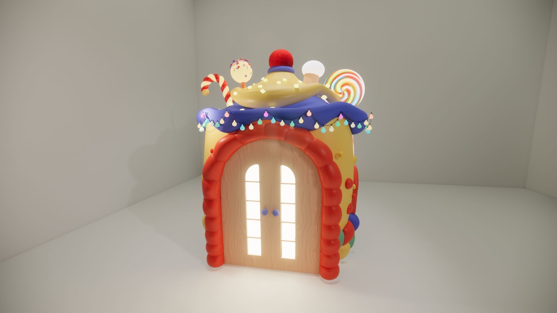 cartoon house 3D model_2