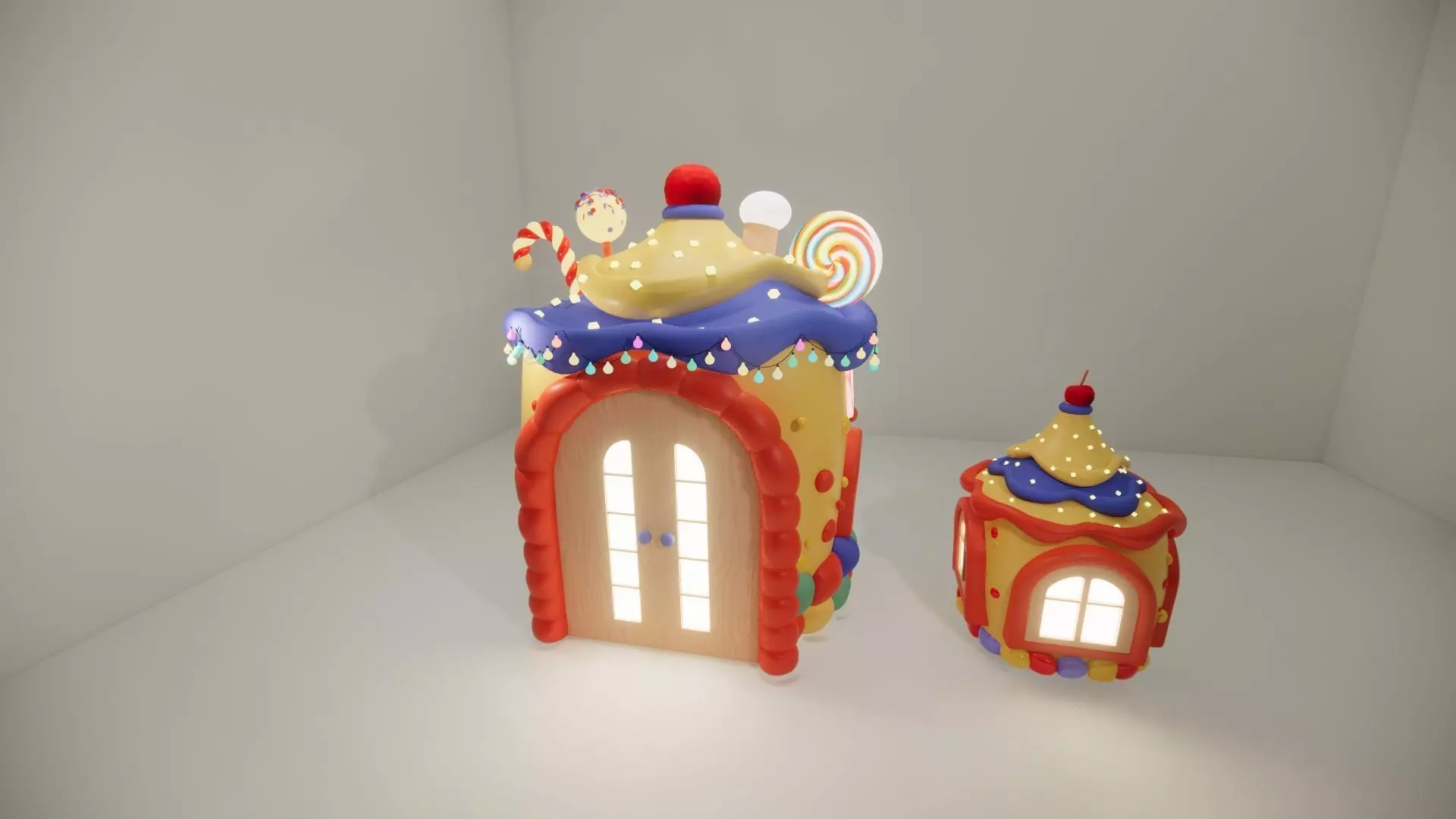 cartoon house 3D model_0