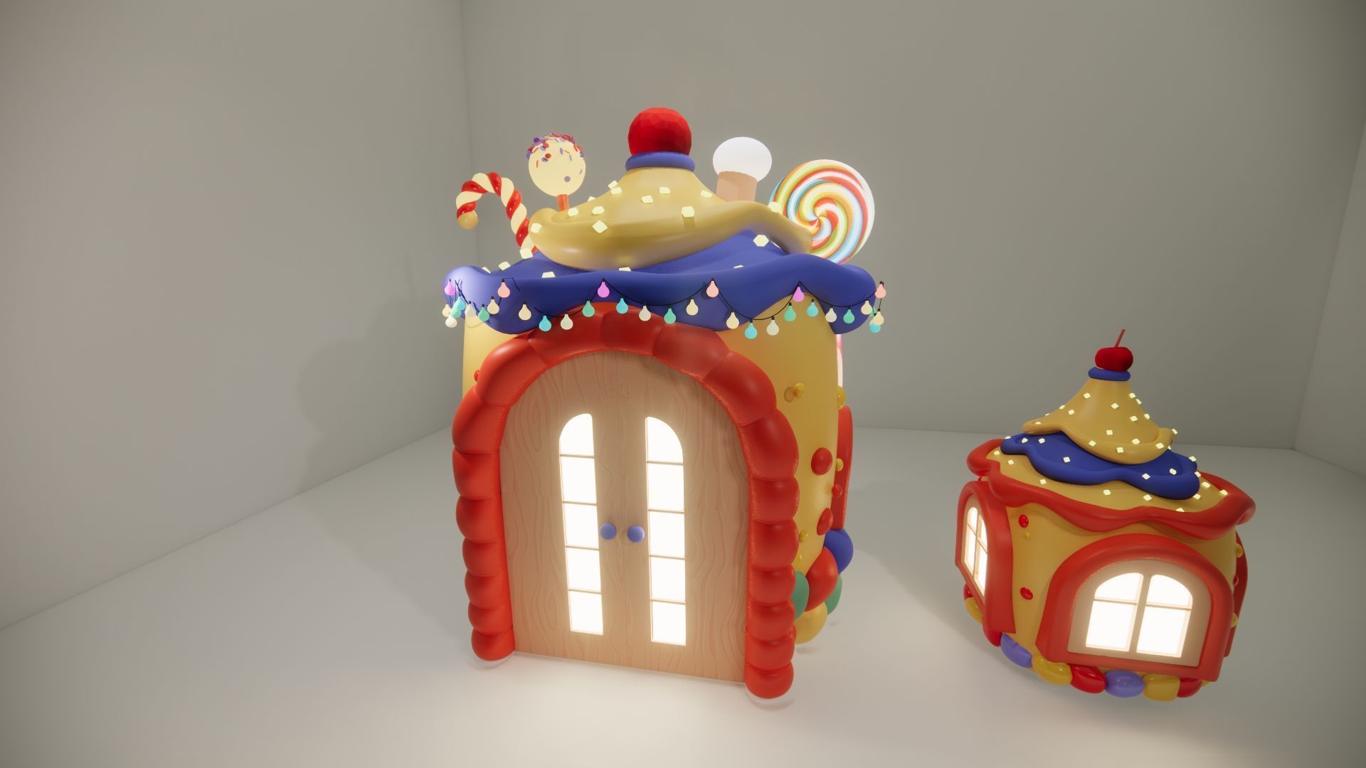 cartoon house 3D model_1