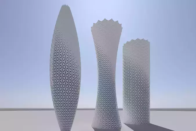parametric Tower models 3D model parametric Tower models 3D model