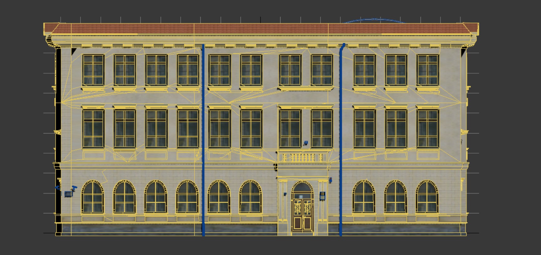 European High School 3D Model 3D model_14