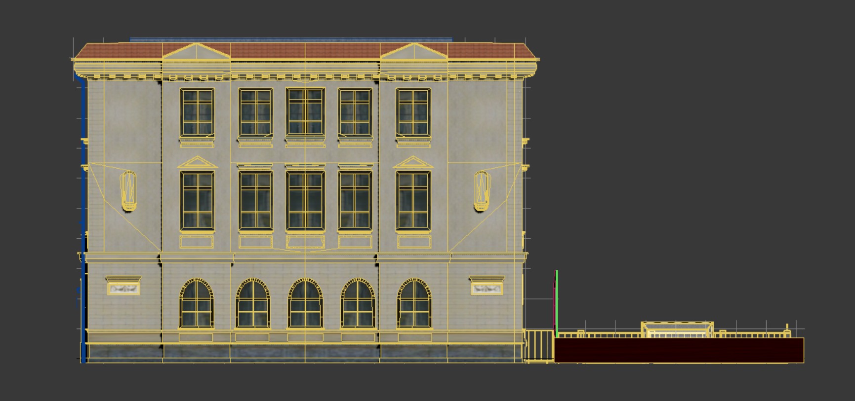 European High School 3D Model 3D model_11