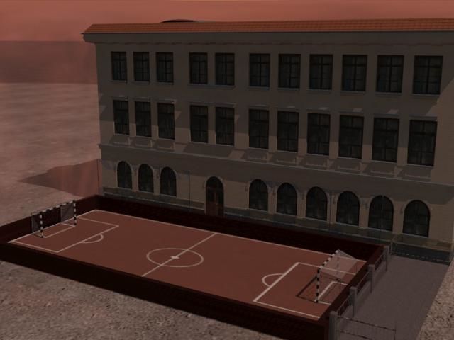 European High School 3D Model 3D model_10