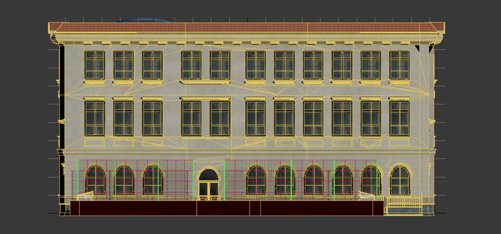 European High School 3D Model 3D model_13