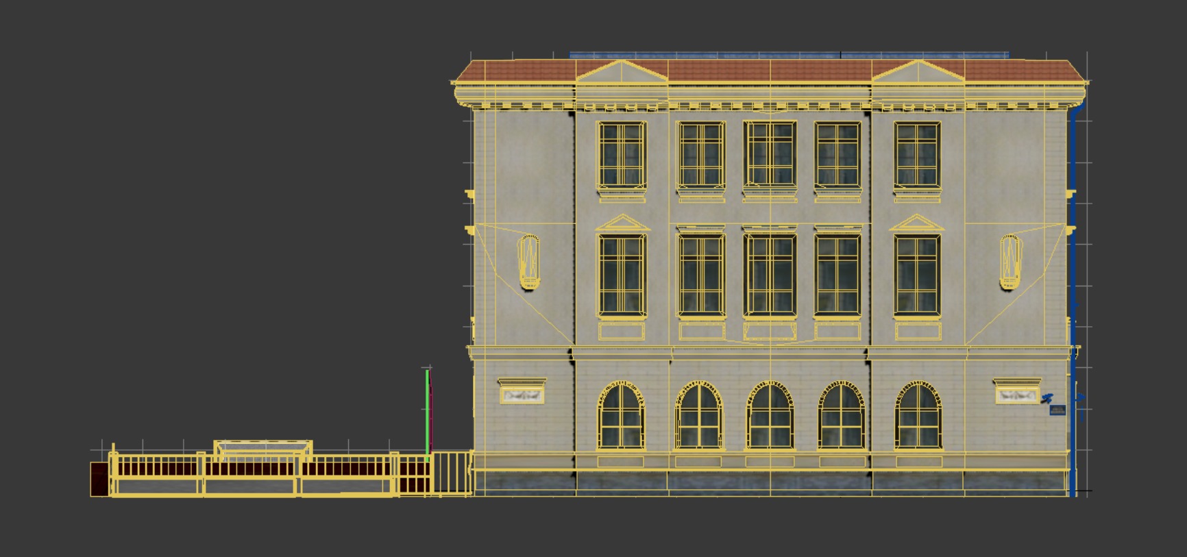 European High School 3D Model 3D model_12