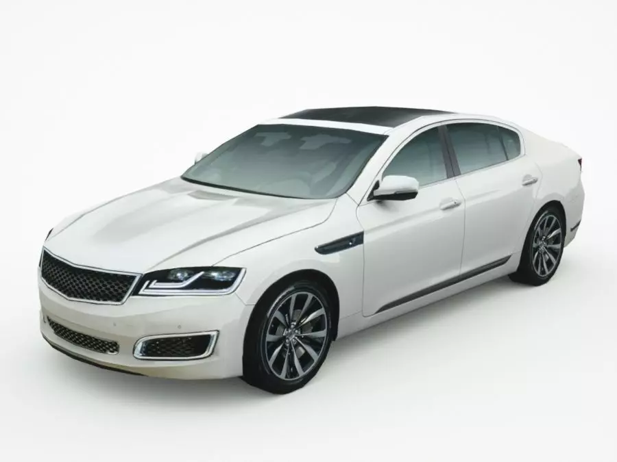 Generic Sedan v12 Low-poly 3D model_0