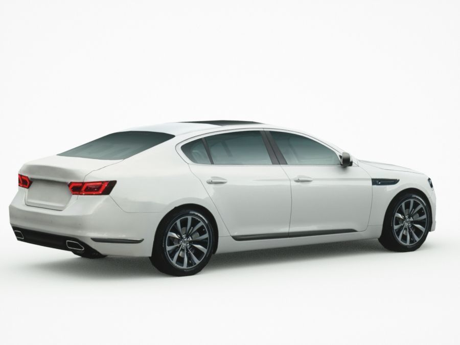 Generic Sedan v12 Low-poly 3D model_9