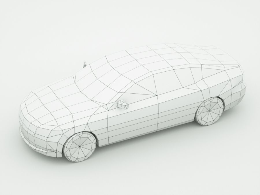Generic Sedan v12 Low-poly 3D model_2