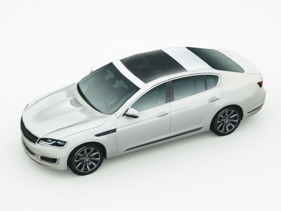 Generic Sedan v12 Low-poly 3D model_4