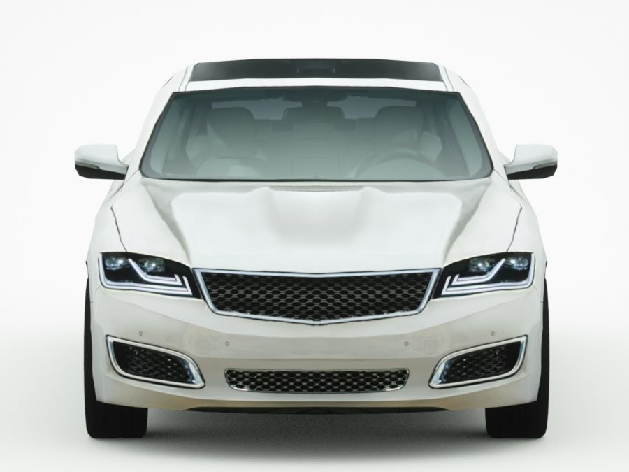 Generic Sedan v12 Low-poly 3D model_7