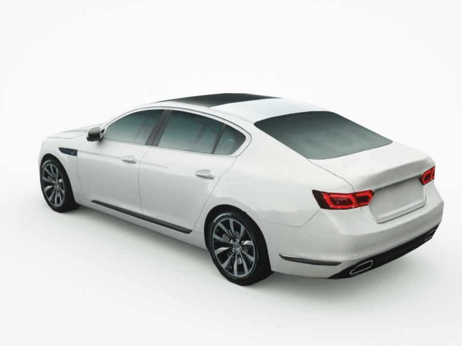 Generic Sedan v12 Low-poly 3D model_3