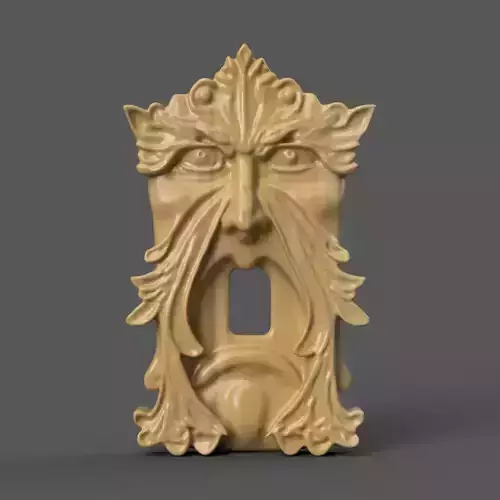 stylized man light switch plate