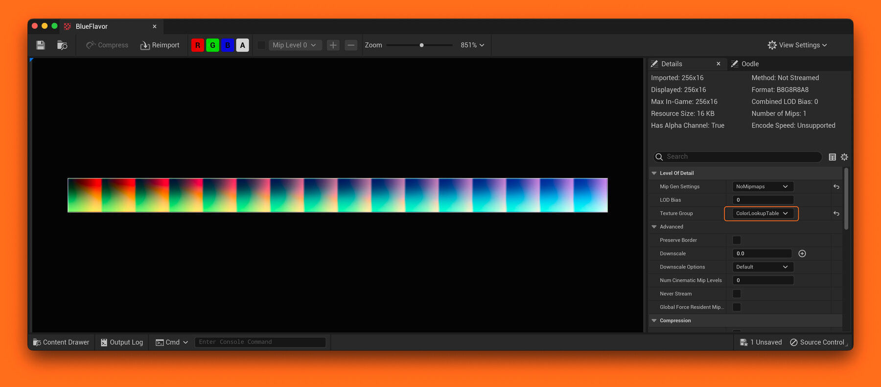 Unreal Engine LUTs Pack Unity Unreal Mac iOS SceneKit Grading Texture_4