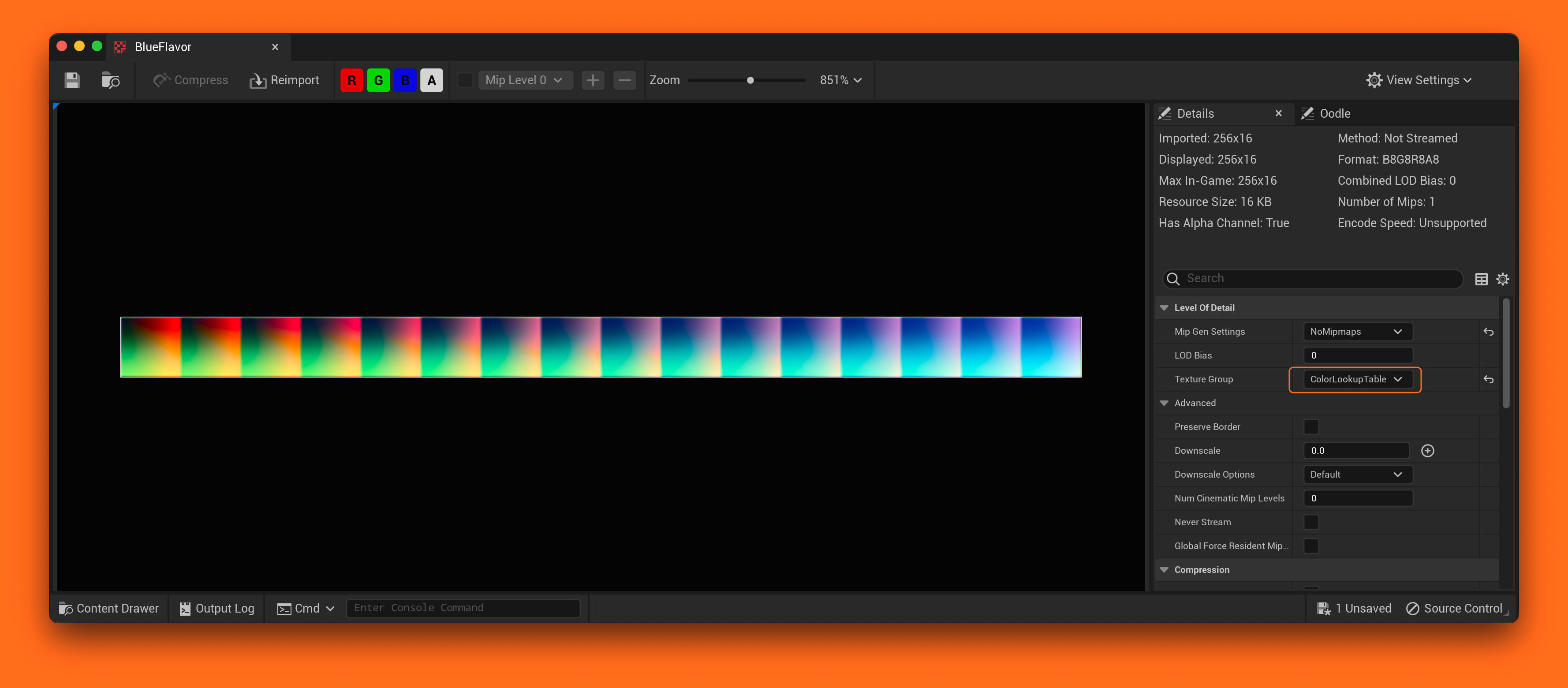 Unreal Engine LUTs Pack Unity Unreal Mac iOS SceneKit Grading Texture_5