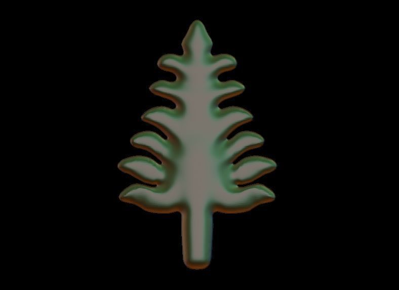 Christmas Tree Fridge Magnet 3D print model_7