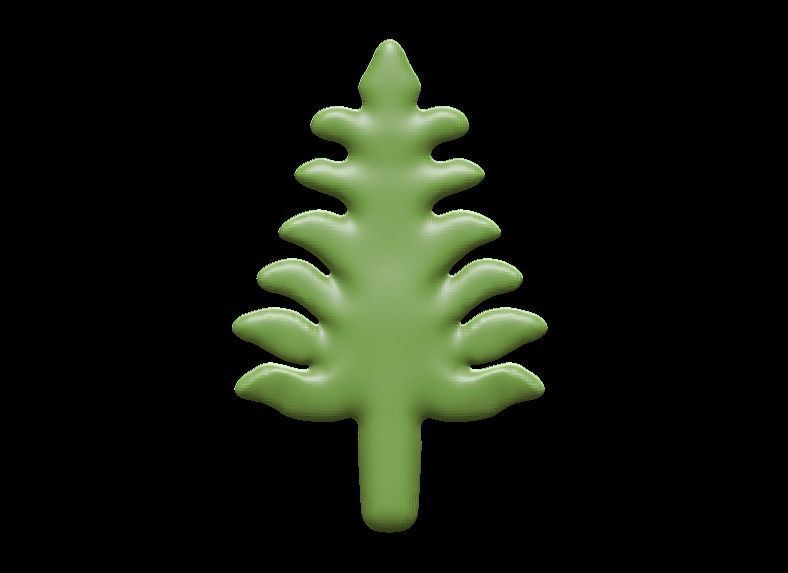 Christmas Tree Fridge Magnet 3D print model_1