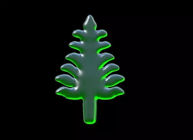 Christmas Tree Fridge Magnet 3D print model_0