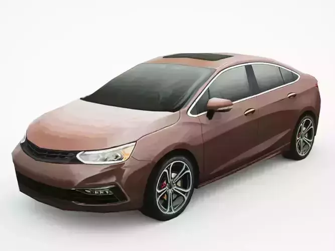 Generic Sedan v13 multi-colors Low-poly 3D model