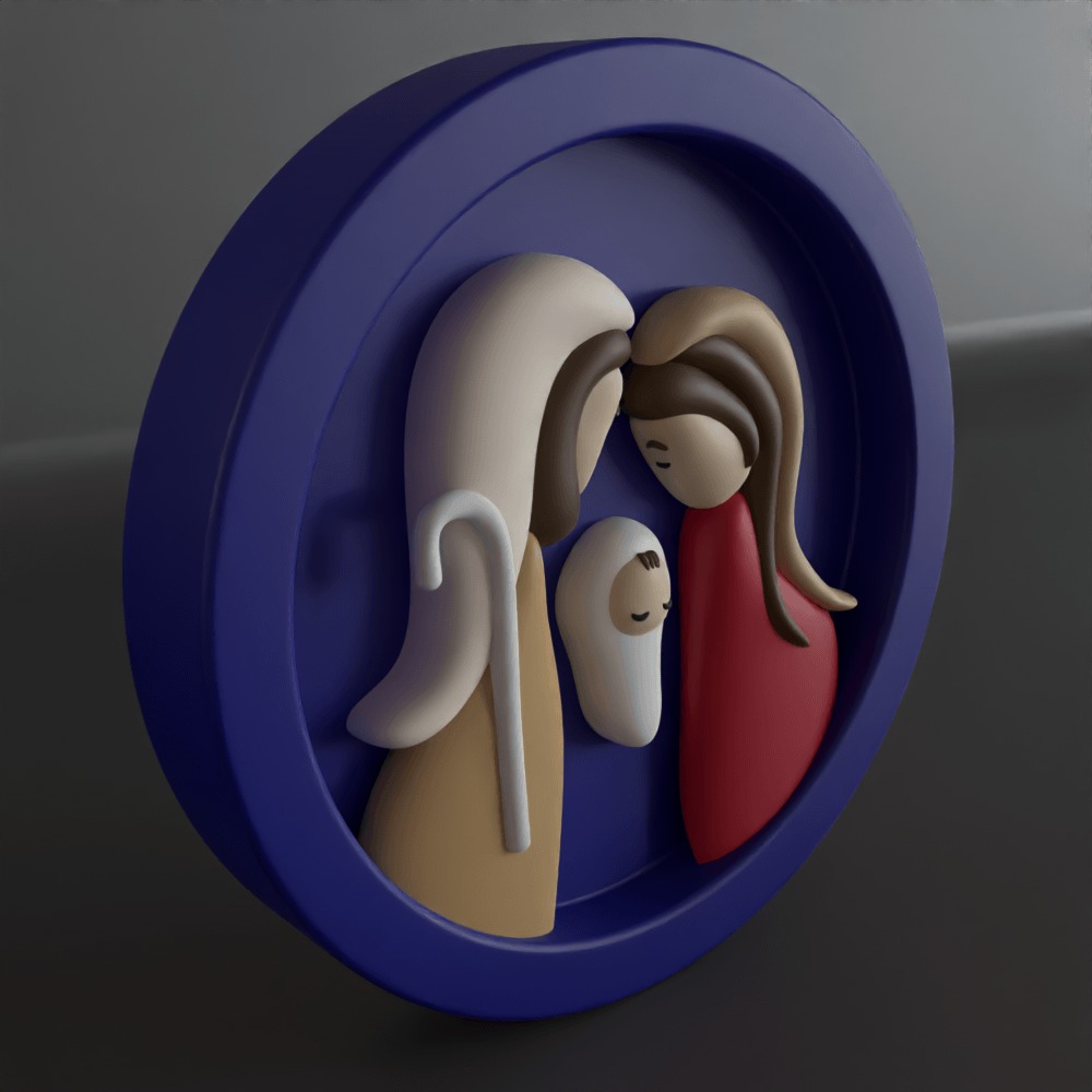 mini nativity sence for keychain - wall - desk - table - tree 3D print model_2