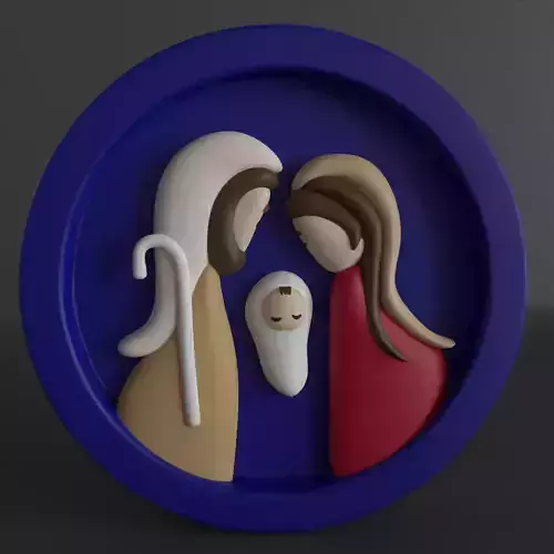 mini nativity sence for keychain - wall - desk - table - tree 3D print model