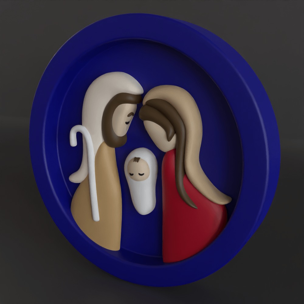 mini nativity sence for keychain - wall - desk - table - tree 3D print model_1