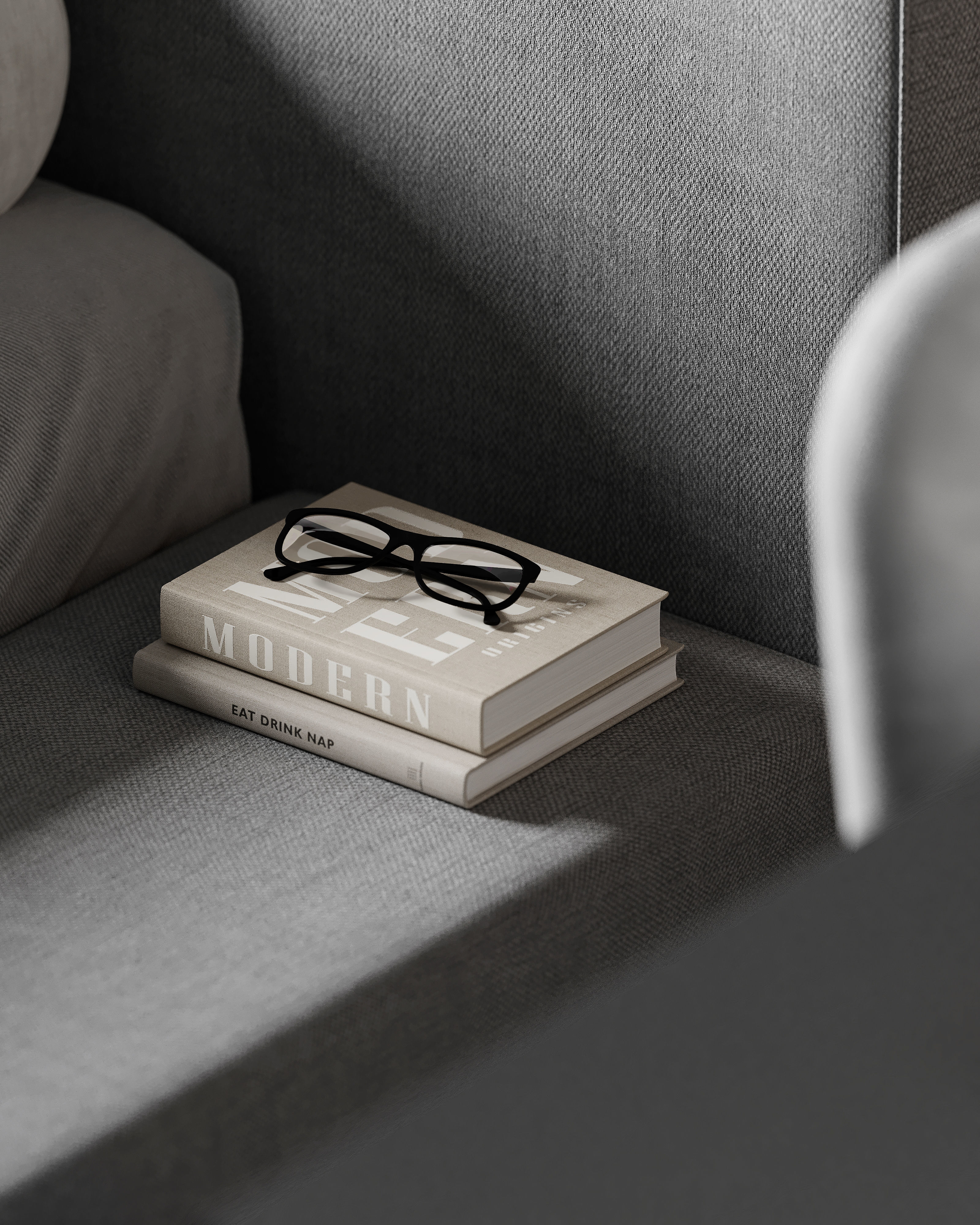 AR-24071 Gray Bedroom - Bedroom 3D Scene 3D model_6