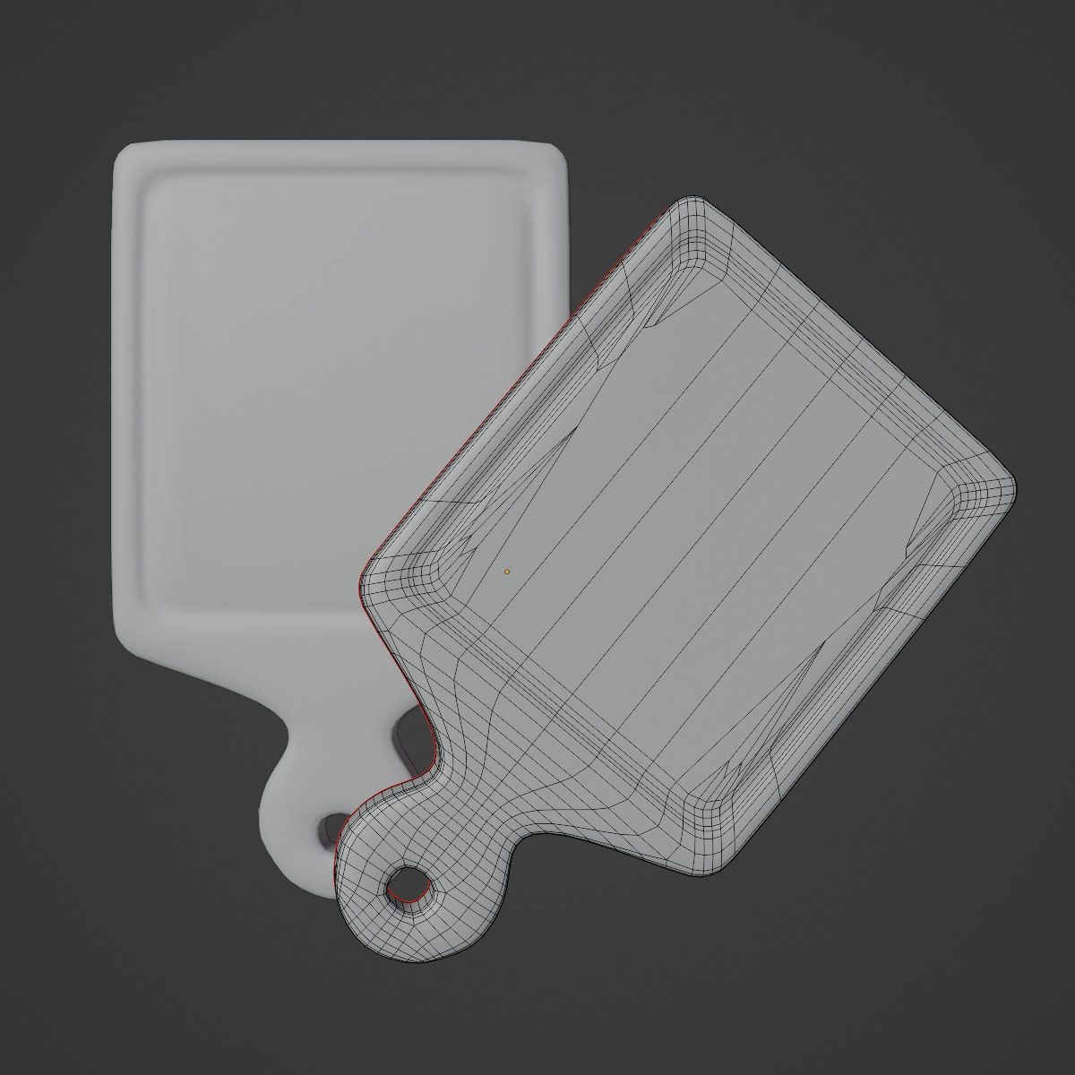 Cutting Board 01 Low-poly 3D model_9