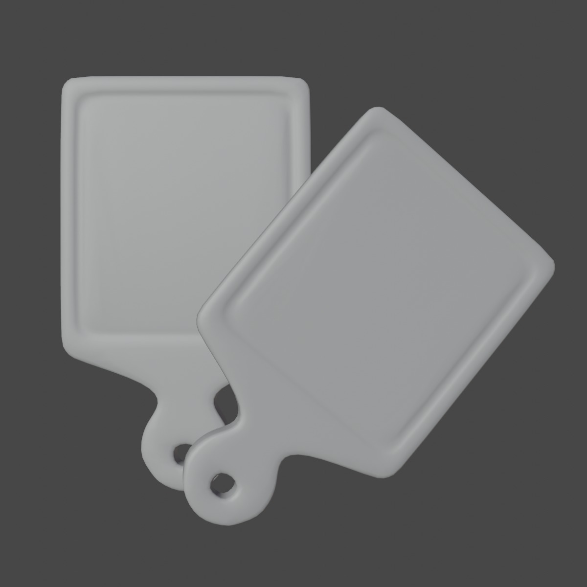 Cutting Board 01 Low-poly 3D model_8